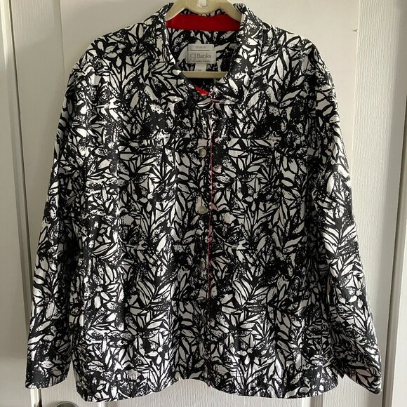 Christopher & Banks Womens Size 3XL Full Snap Front Shacket Floral. - Picture 1 of 14